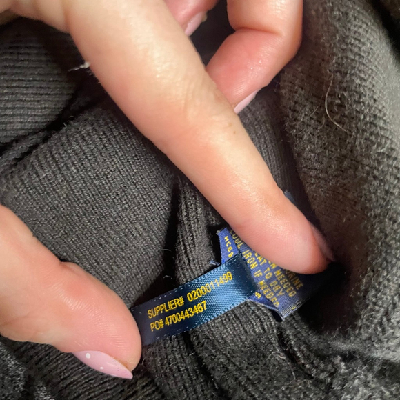 Polo Ralph Lauren Men's M Black Cotton Crewneck Purple Pony - Picture 16 of 16